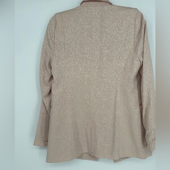 House Of Harlow 1960 Blush Pink Jacquard Double Breasted Blazer Jacket XS - Picture 5 of 5